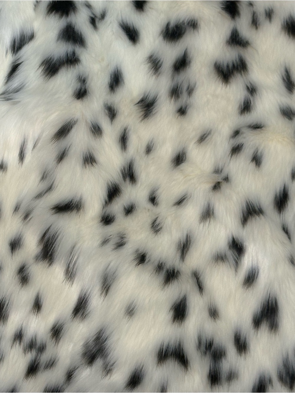 ASOS Brand New With Tags Snow Leopard/Dalmatian Fluffy Faux Fur Jacket Size 6 - Picture 11 of 11
